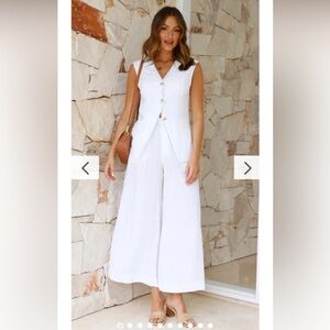 BILLY J Jacoba Vest Top and Wide Leg Pants